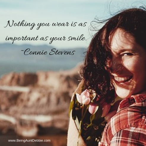Nothing you wear is as important as your smile. _Connie Stevens